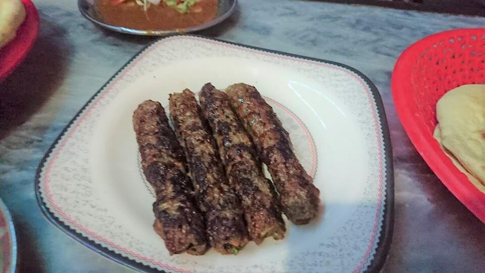seekh kabab - famous food places of lahore