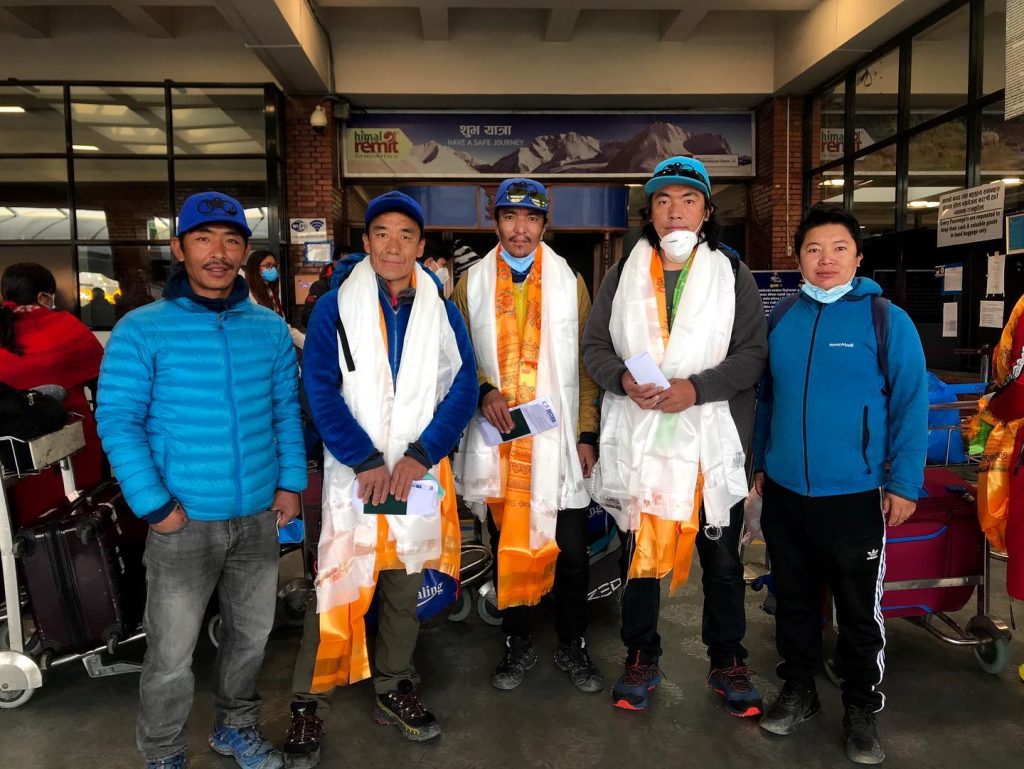 ©Mingma G - Team members at Kathmandu Airport