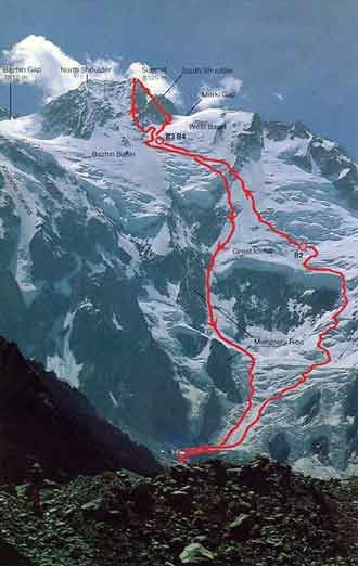 climbing routes on nanga parbat
